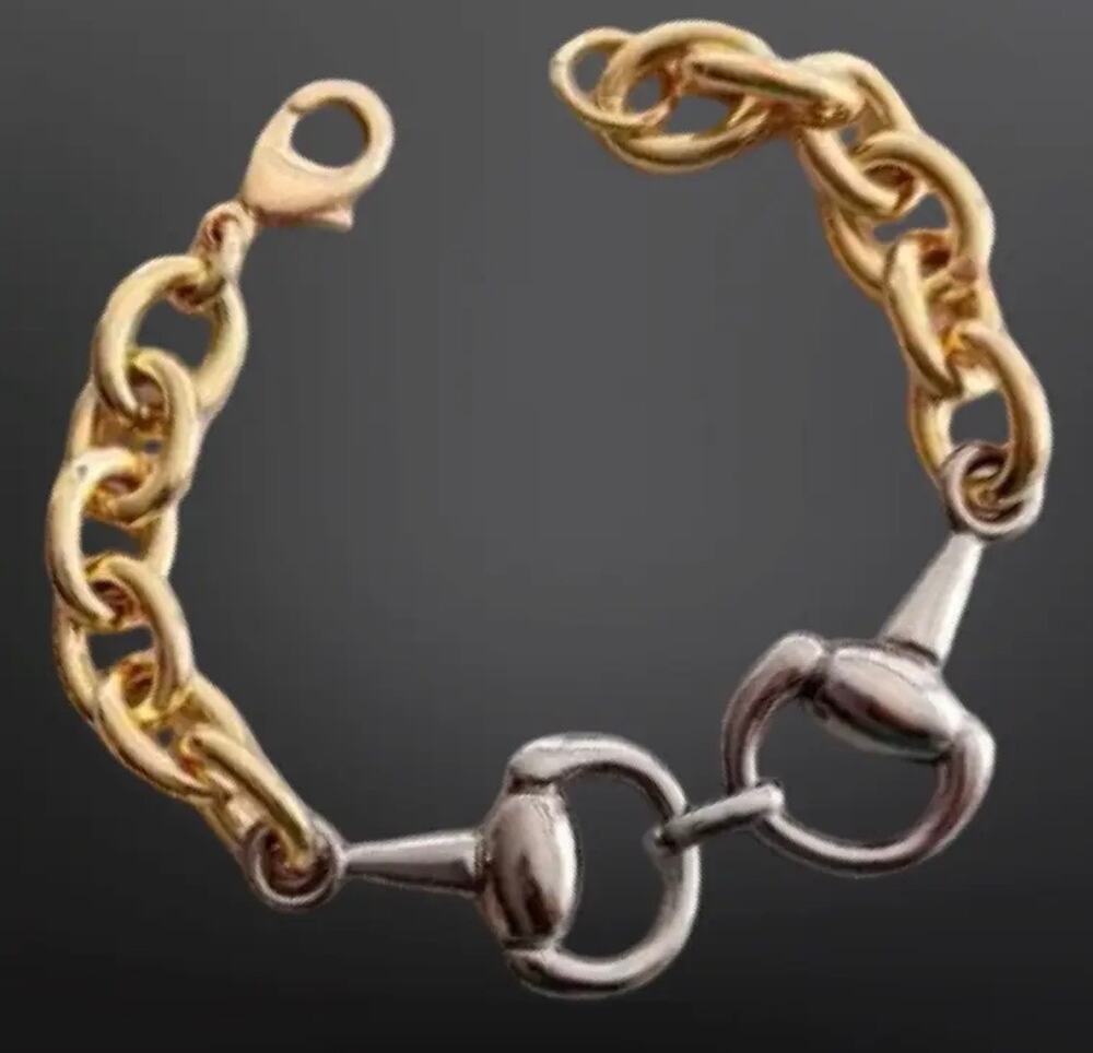 Western Stainless Steel Equestrian Snaffle Bit Bracelet